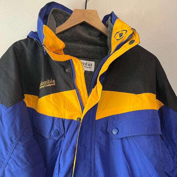 Columbia Vintage Men's Boulder Ridge Double Layer Jacket Coat Blue Size Large - Picture 2 of 14